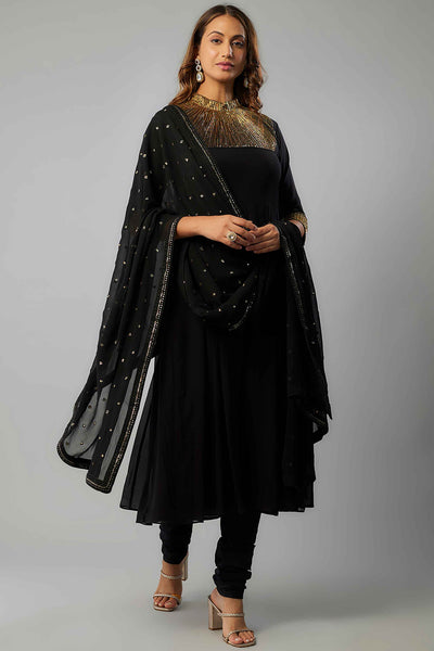 SUNRAY ANARKALI-BLACK