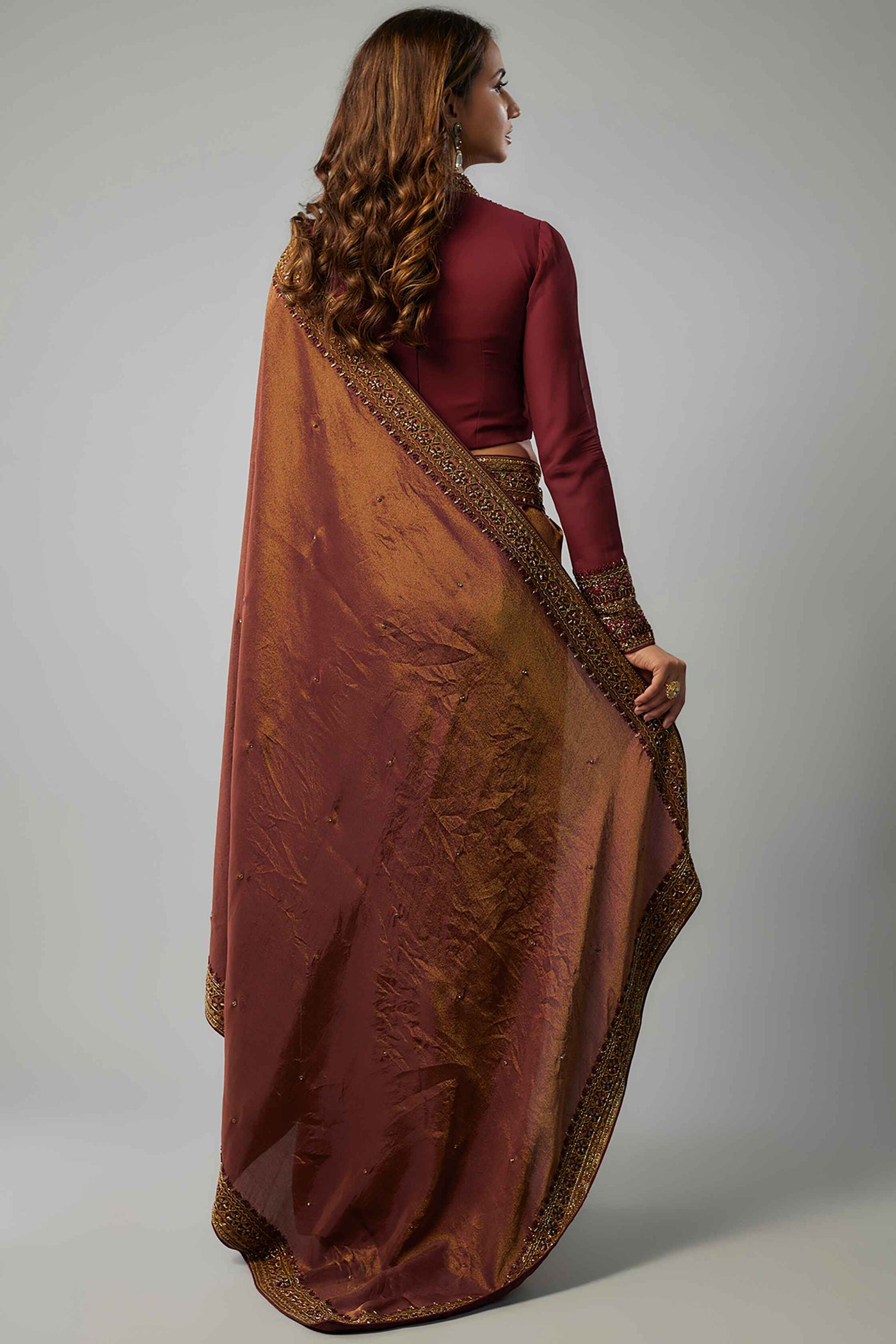 MAYURA AMRUTHA SAREE- MAROON