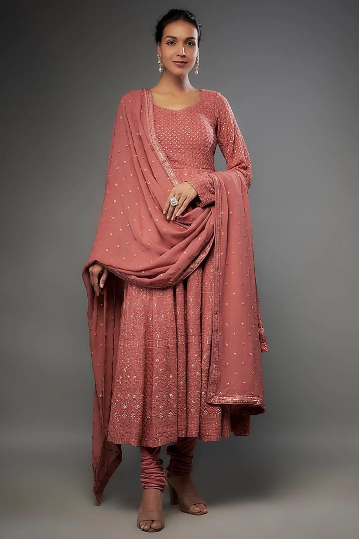 ZAHRA ANARKALI - SALMON PINK