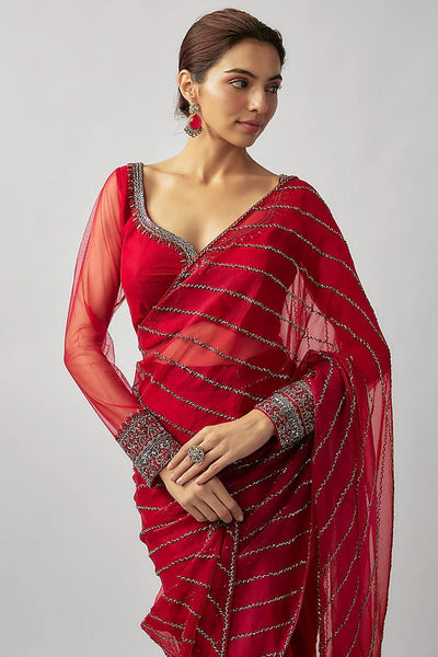 RED BERRY SAREE